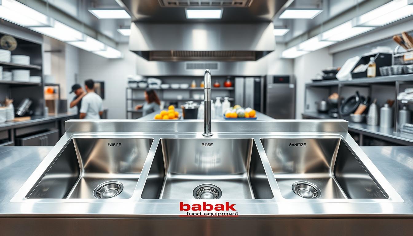 commercial triple sink