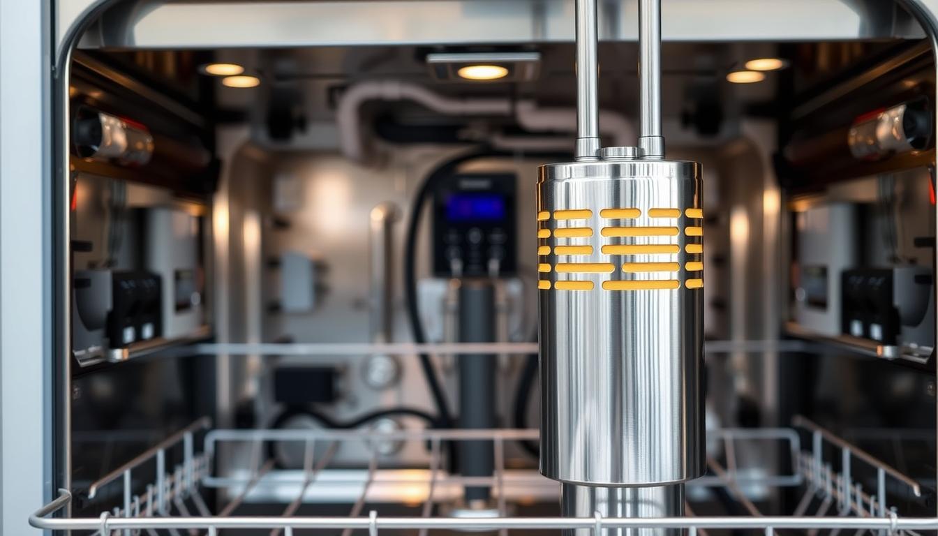 Booster heater in a dishwasher system Booster heater in a dishwasher system