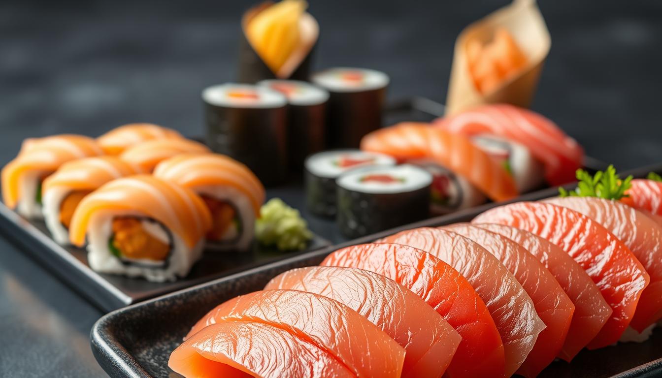 nigiri, sashimi, and temaki comparison