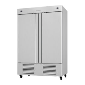 Infrico IRR-AN49MX Dual Refrigerator & Freezer - 2 solid doors AN Series - 49 ft3