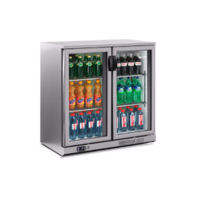 Infrico IMD-ERV25 II GD Narrow back bar coolers - 2 glass doors ERV Series - 8 ft3