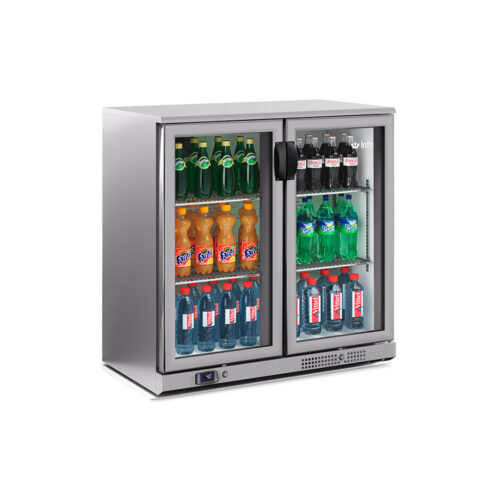 Infrico IMD-ERV25 II GD Narrow back bar coolers - 2 glass doors ERV Series - 8 ft3 - Image 1
