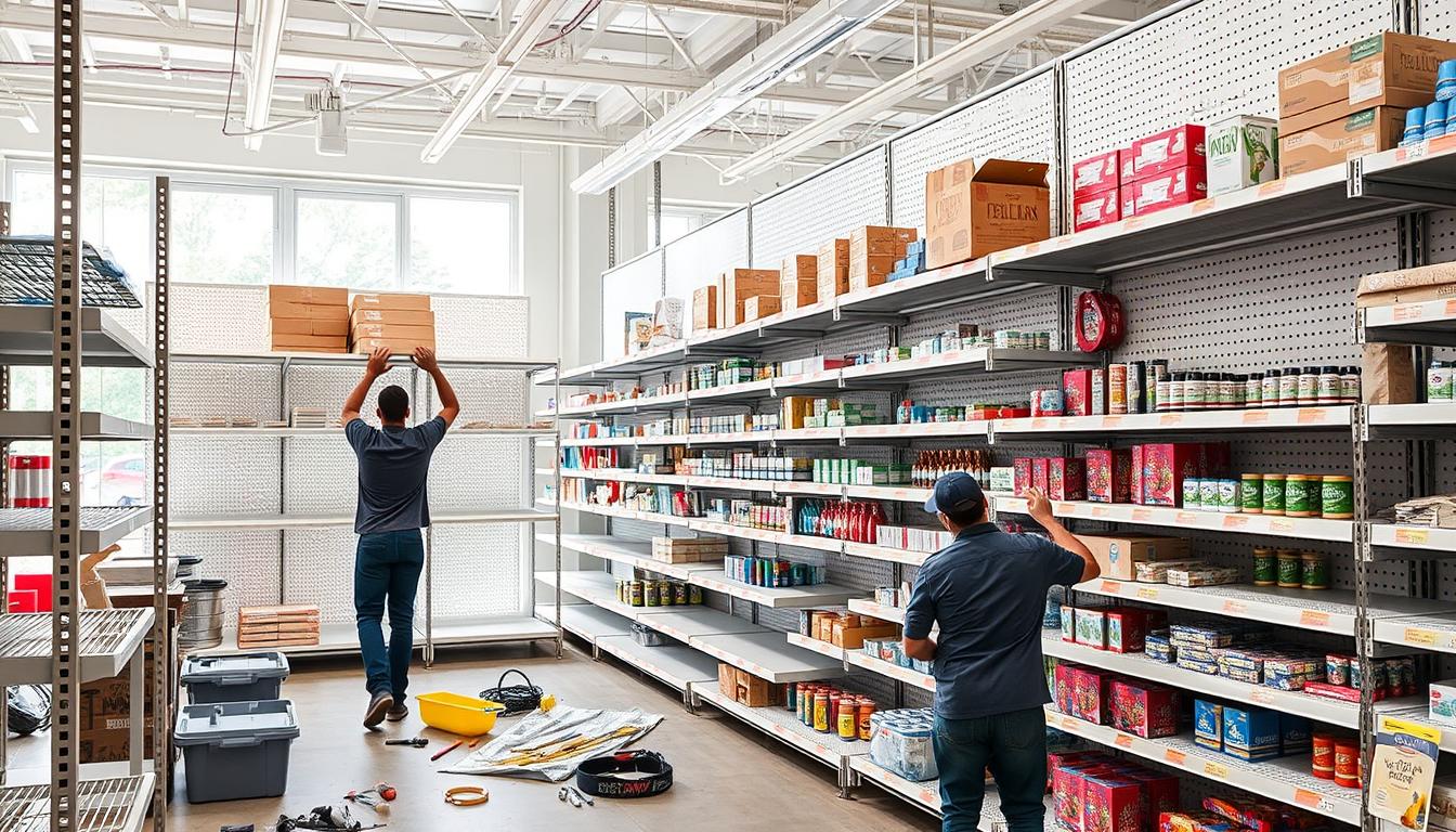 gondola shelving installation