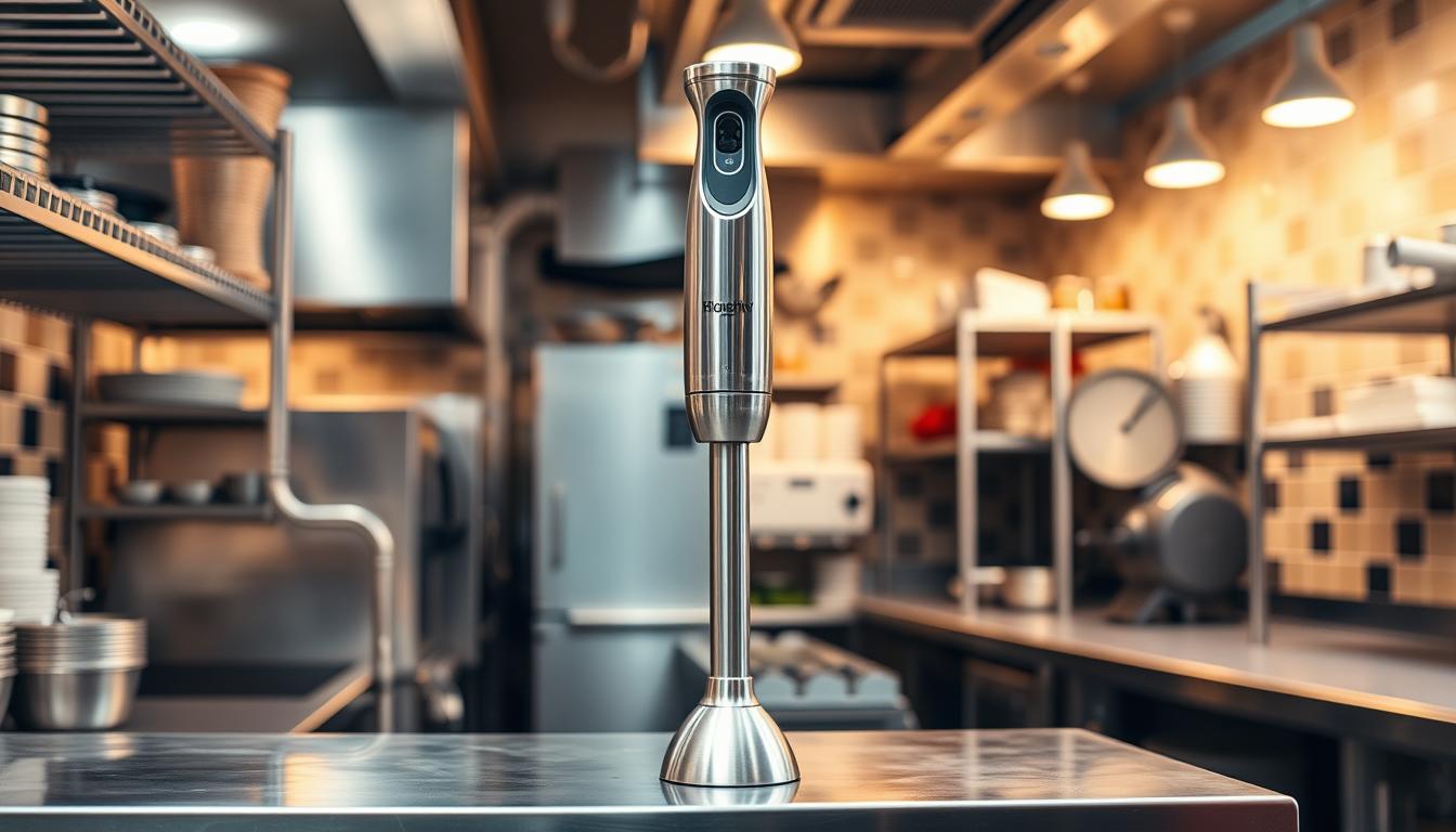 immersion blender in a restaurant kitchen immersion blender in a restaurant kitchen