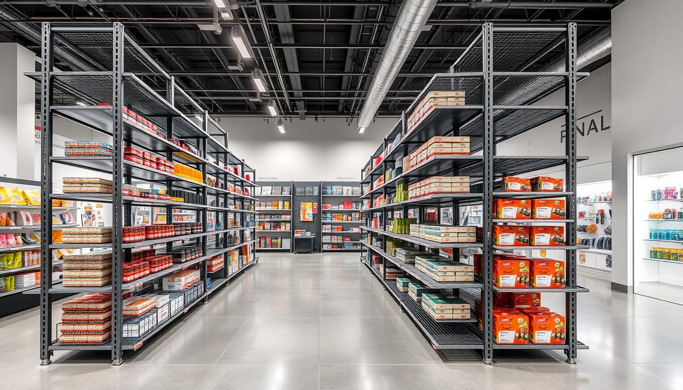 metal gondola shelving system