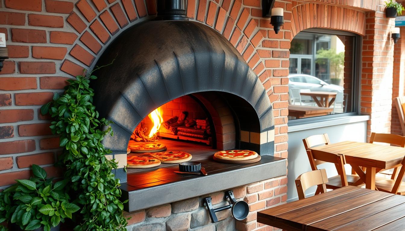 wood burning pizza oven