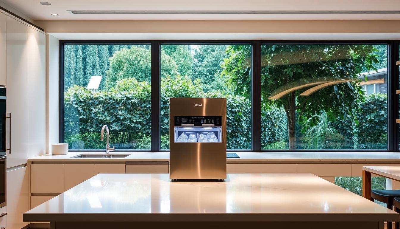 Modern Kitchen Design with Countertop Ice Machine