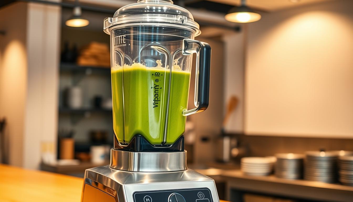 restaurant blender in action