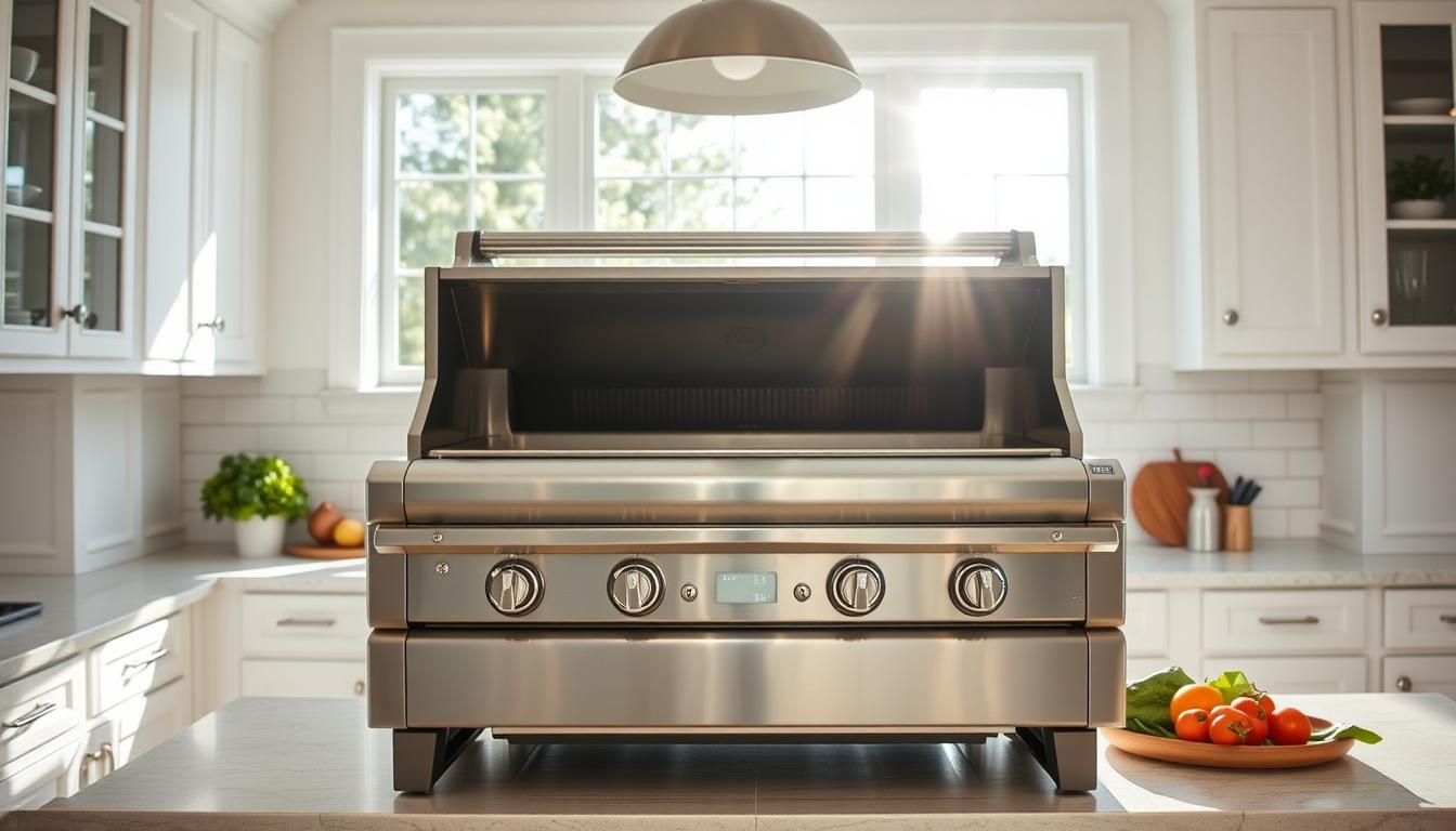 Modern charbroiler in a Canadian kitchen Modern charbroiler in a Canadian kitchen