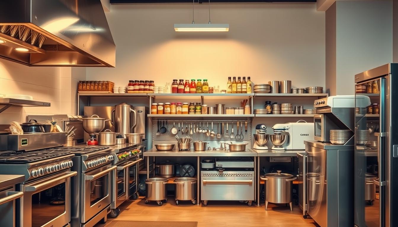 Diverse kitchen equipment range