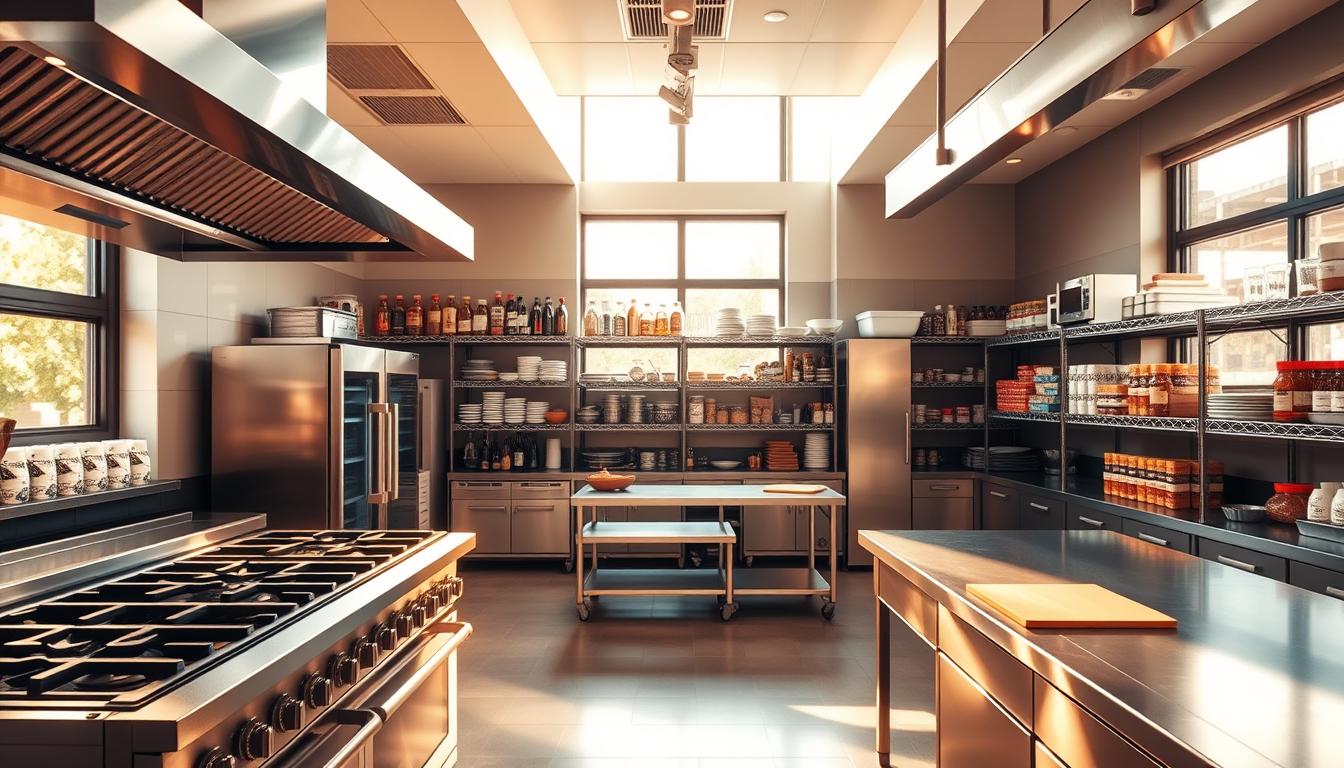 Efficient kitchen equipment setup