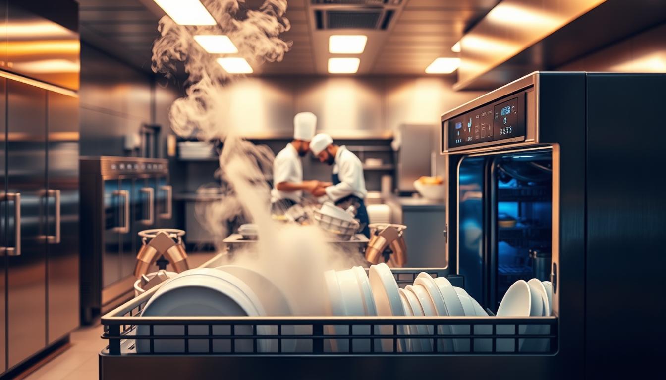 Jet Tech Dishwasher in action