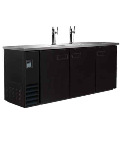 Cold Zone Triple Swing Solid Door Keg Cooler CZ BCBD4-2 - Image 1