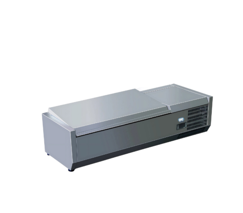 Cold Zone Refrigerated Topping Rail with Stainless Steel Cover CZ TR-55X - Image 1