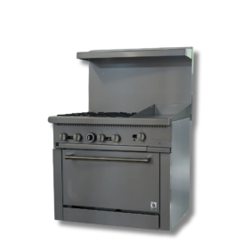 Hot Zone Gas Range with Built-In Convection Oven 36"w/12" Griddle top HZ CR36-12MG