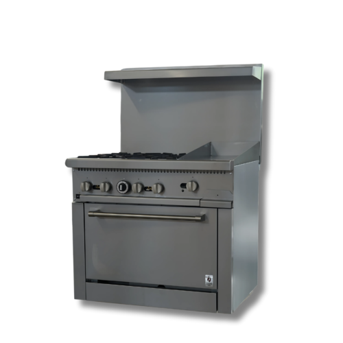 Hot Zone Gas Range with Built-In Convection Oven 36"w/12" Griddle top HZ CR36-12MG - Image 1