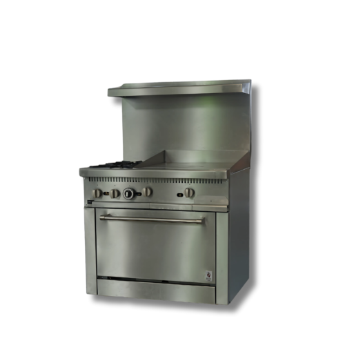 Hot Zone Gas Range with Built-In Convection Oven 36"w/24" Griddle top HZ CR36-24MG - Image 1