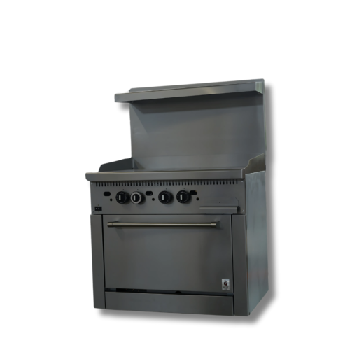 Hot Zone Gas Range with Built-In Convection Oven 36"w/36" Griddle top(Thermostat) HZ CR36-36TG - Image 1