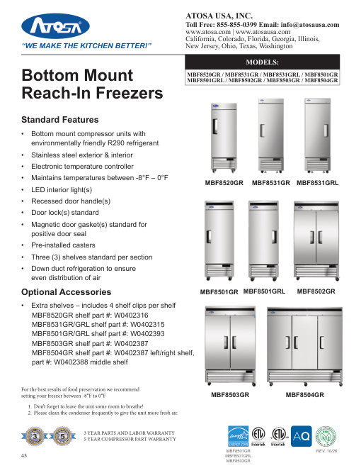 SPEC SHEET