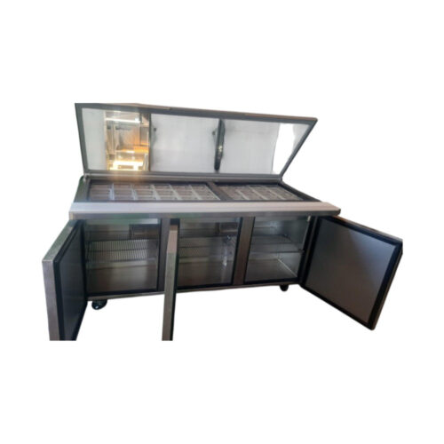 Used True TSSU-72-30M-B-ST-HC 72" 3-Door Mega Top Prep Table – Certified Pre-Owned