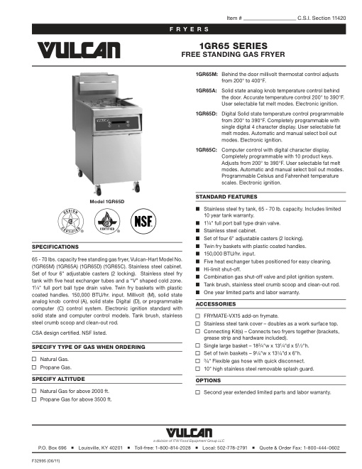 SPEC SHEET