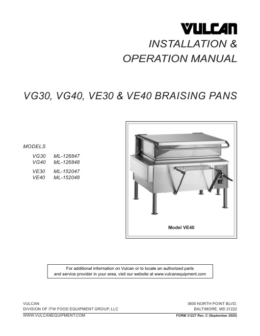 INSTALLATION & OPERATION MANUAL