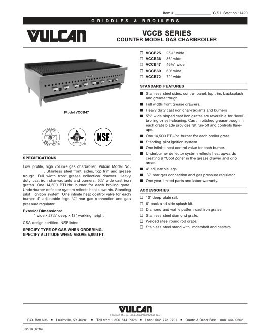 SPEC SHEET