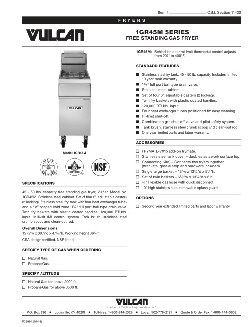 SPEC SHEET