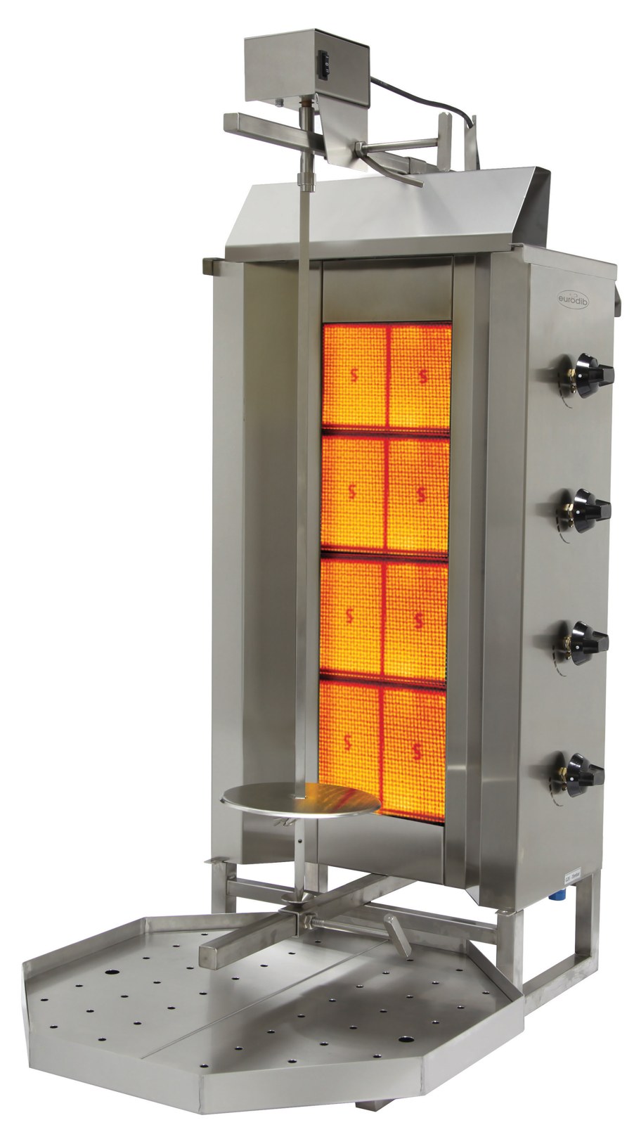 Eurodib VGB4 Vertical Gas Broiler – 4 Double Burners, 101–200 lb Capacity