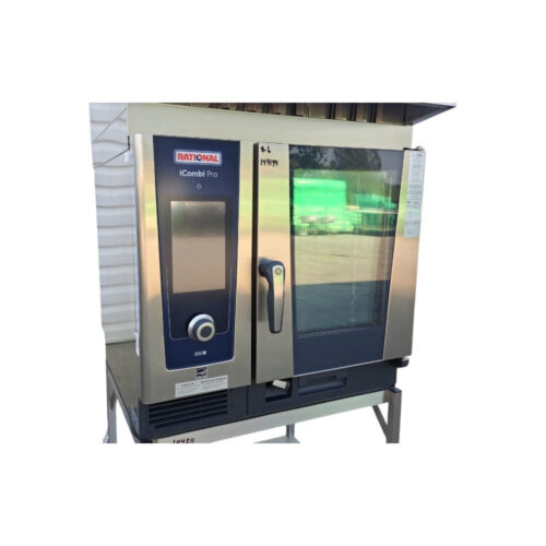 Used Rational iCombi Pro 6-Half Combi Oven with Hood & Stand – Certified Pre-Owned, 2 Years Old
