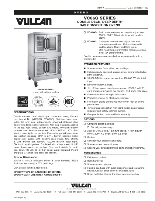 SPEC SHEET
