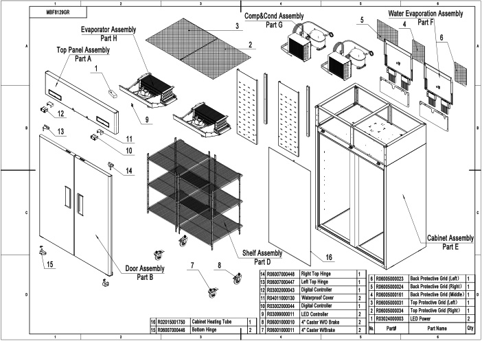 PARTS BREAKDOWN