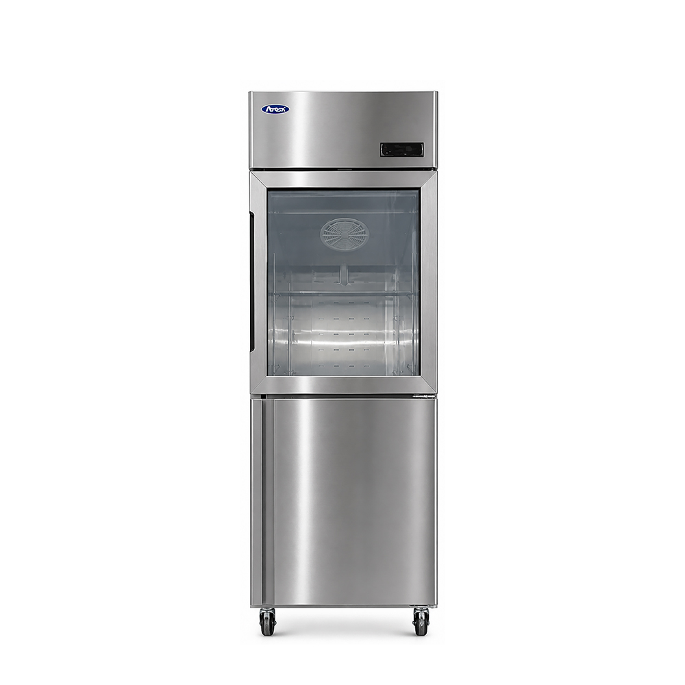 Atosa MCF8607G1 Top Mount 1/2 Glass Door 1/2 Solid Door Reach-In Freezer