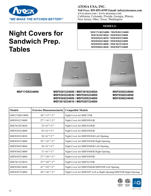 SPEC SHEET
