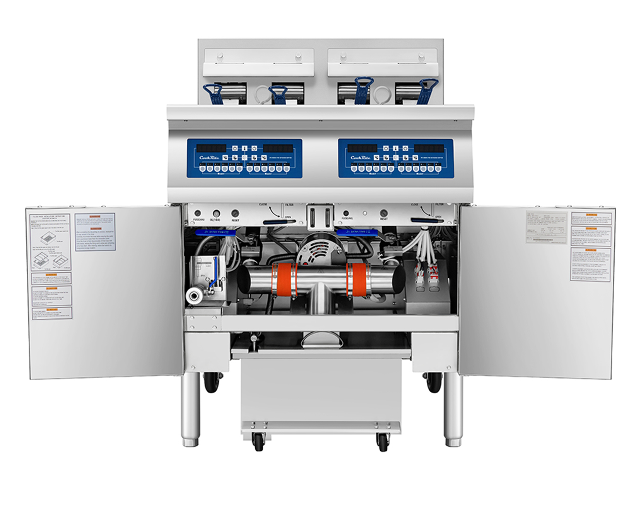 Atosa AEFF-50-2T Electric Fryer Batteries With Built-In Filtration