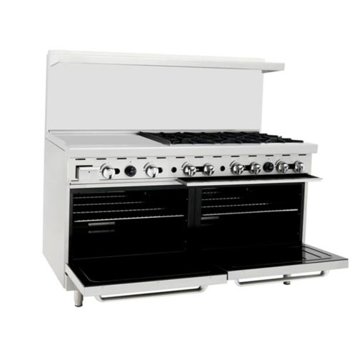 Atosa AGR-24G6B 60″ Gas Range with 24″ Griddle & Six (6) Open Burners