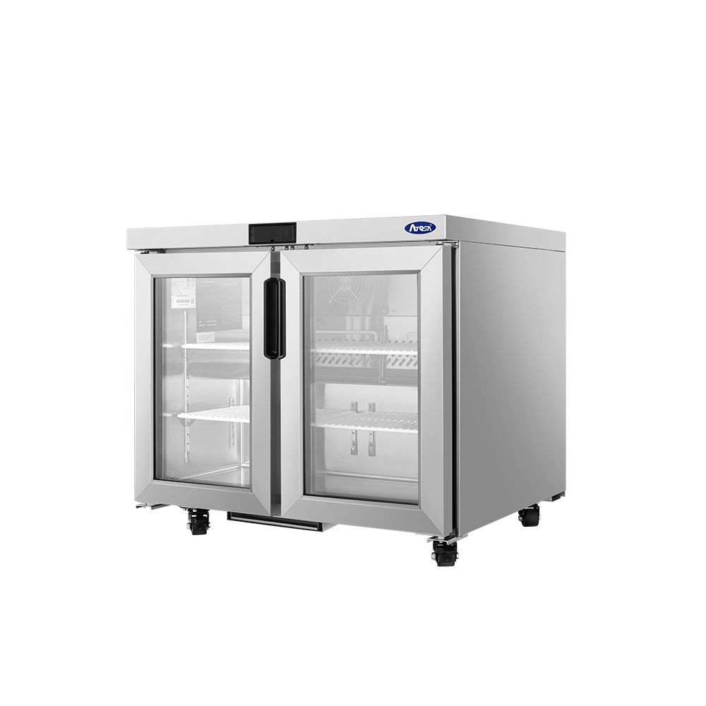 Atosa AUR36GD Glass Door Undercounter Refrigerator