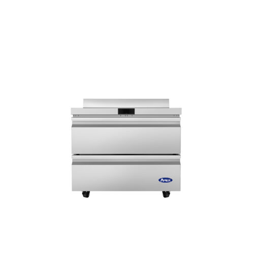 Atosa AWR36D2 Worktop Refrigerator with Drawers & Backsplash
