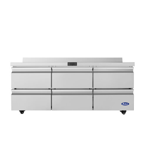 Atosa AWR72D6 Worktop Refrigerator with Drawers & Backsplash