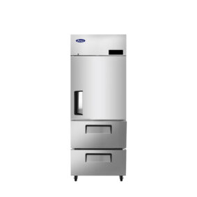 Atosa MBF8022GR Top Mount Reach-In 1 Section Refrigerator Top Door Bottom Drawer