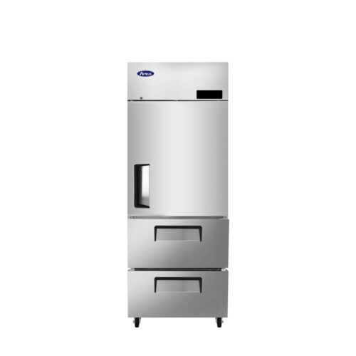 Atosa MBF8022GR Top Mount Reach-In 1 Section Refrigerator Top Door Bottom Drawer Atosa MBF8022GR Top Mount Reach-In 1 Section Refrigerator Top Door Bottom Drawer