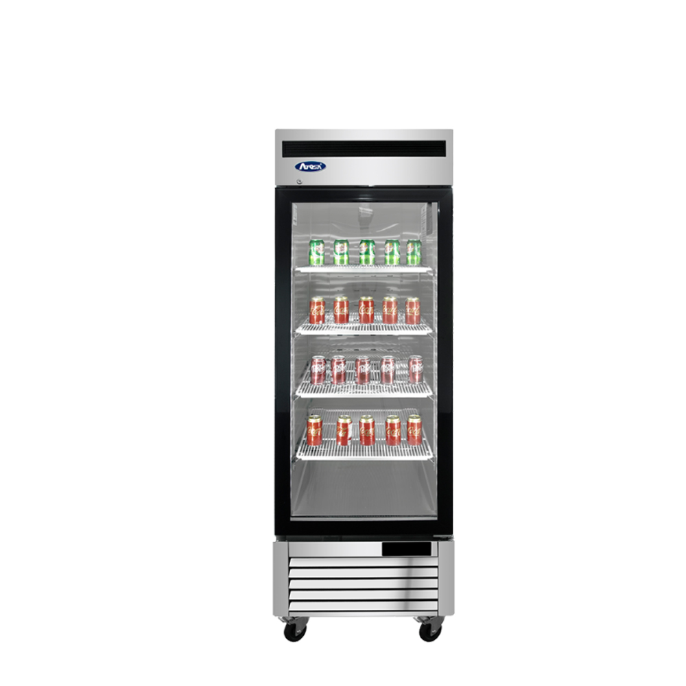 Atosa MCF8701GR 27" One-Door Glass Door Reach-In Freezer, 19.1 Cu. Ft.