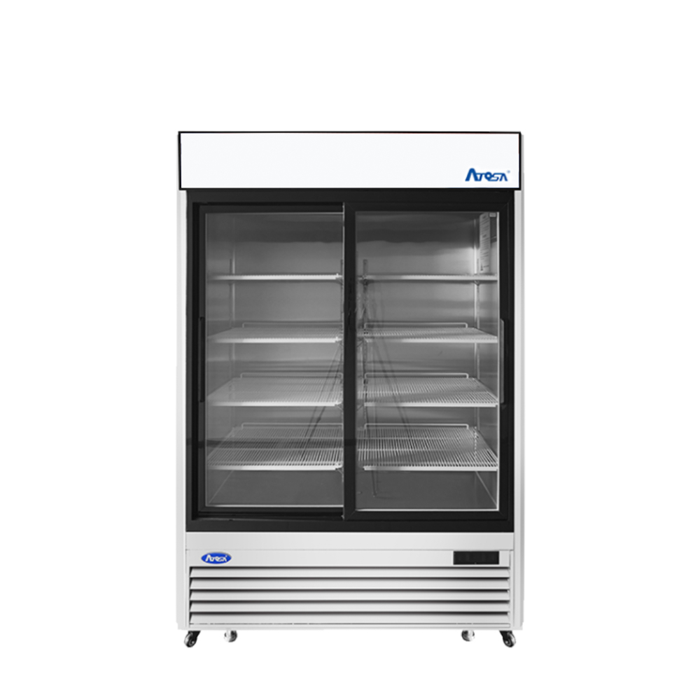 Atosa MCF8709GR 54" Two Sliding Glass Door Merchandiser Cooler, 44.9 Cu. Ft.