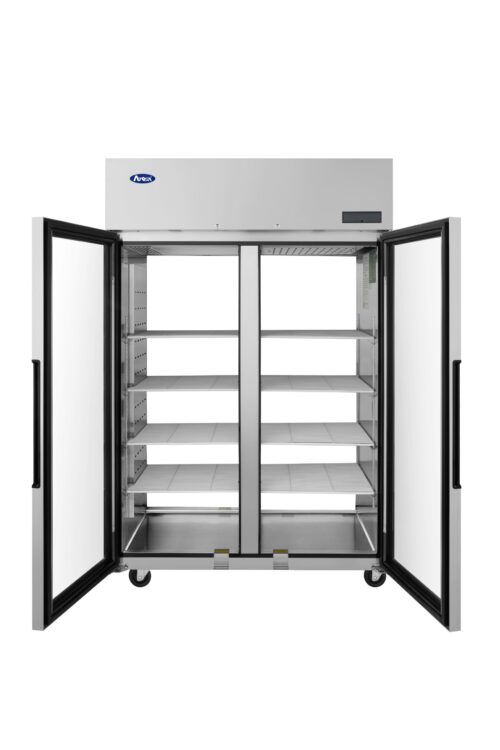 Atosa PLUS-R2-GS-S-PT Top Mount Pass-Thru Glass-door Refrigerators