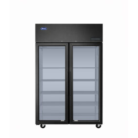 Atosa PLUS-F2B-GD-S-PT Top Mount Pass-Thru Glass-door Refrigerator
