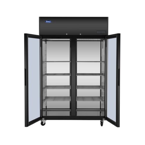 Atosa PLUS-F2B-GD-S-PT Top Mount Pass-Thru Glass-door Refrigerator