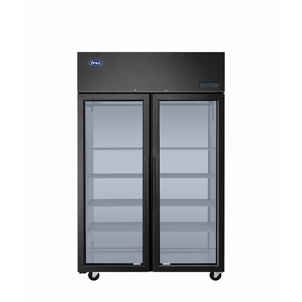 Atosa PLUS-F2B-GD-S-PT Top Mount Pass-Thru Glass-door Refrigerator