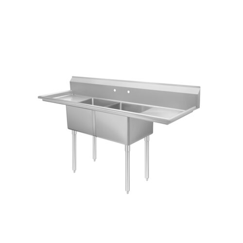 Atosa SS2424F21D24 Two Compartment Sink