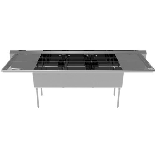 Atosa SS2424F32D24 Three Compartment Canadian Style Sinks