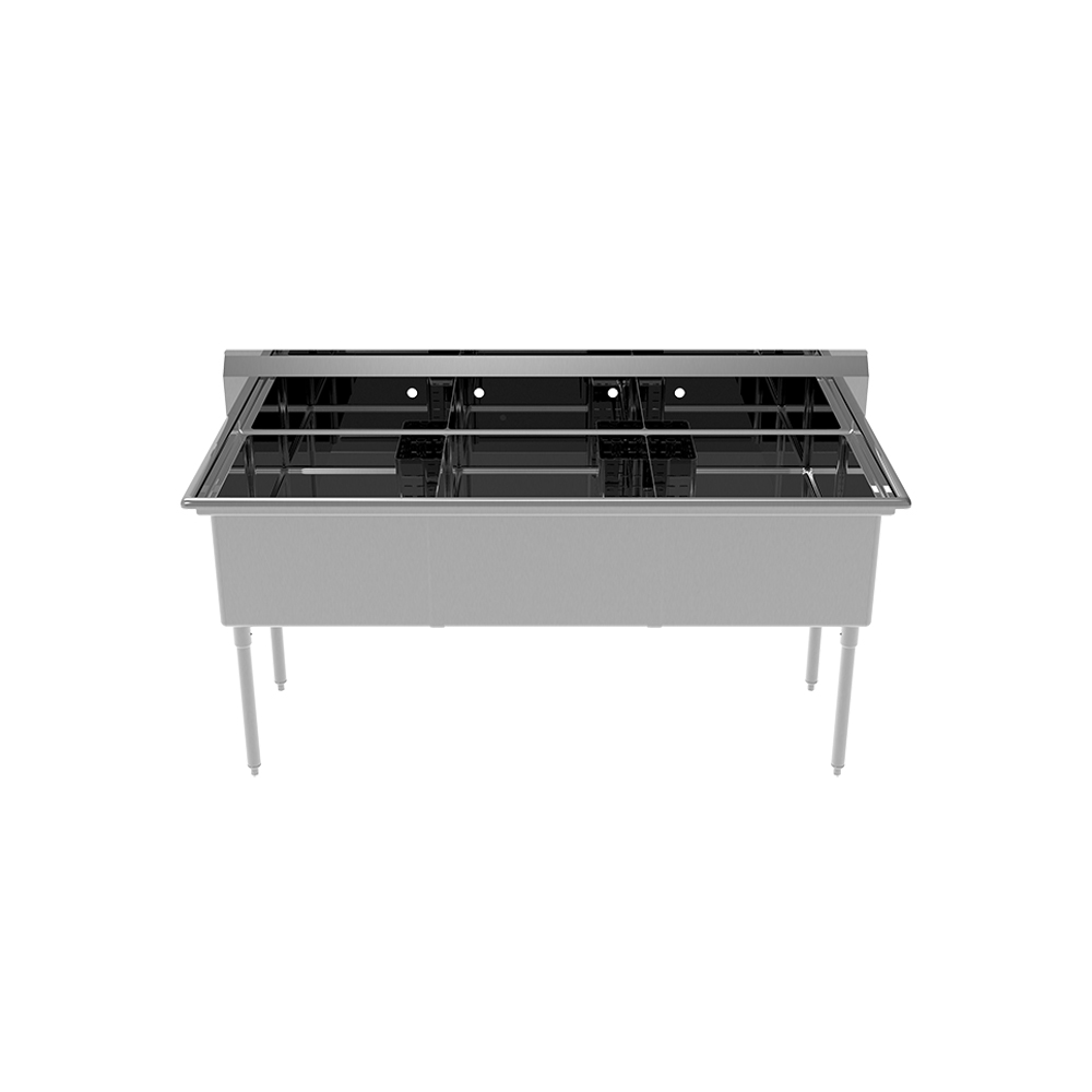 Atosa SS2424F32N Three Compartment Canadian Style Sinks
